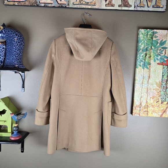 J.Crew Wool Blend toggle Duffle Pea Coat Medium Petite - Picture 14 of 16
